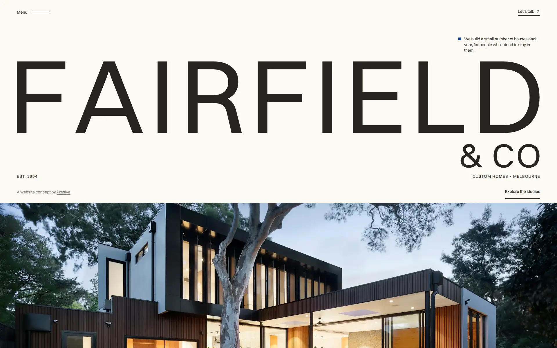 Fairfield and Co concept website preview