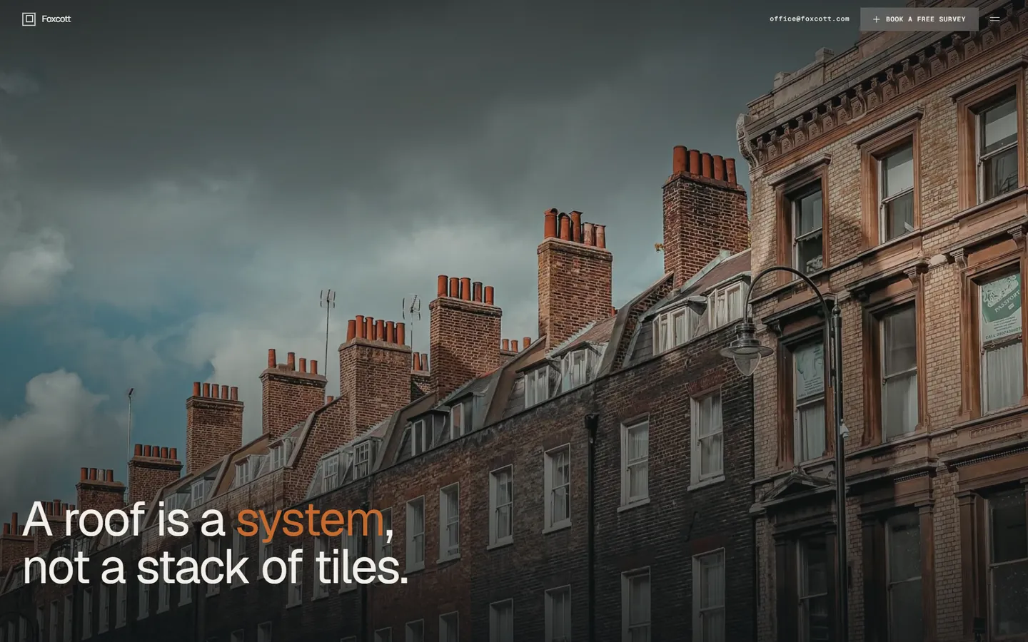 Foxcott Roofing — live website preview